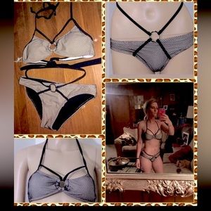 Sexy mesh strappy bikini ! New! Med.